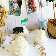 Load image into Gallery viewer, Deer Bear Moose Cupcake Toppers
