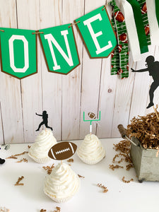 football cupcake toppers