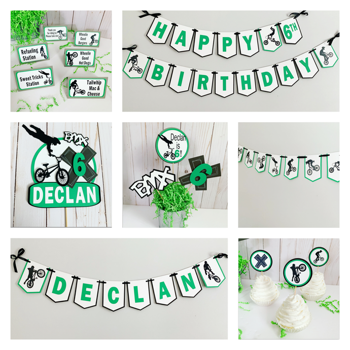 BMX birthday decorations