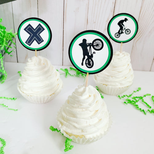 BMX cupcake toppers