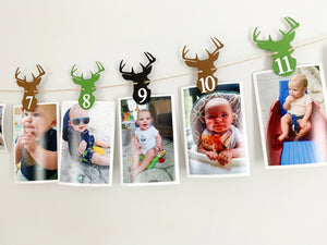 deer head birthday banner
