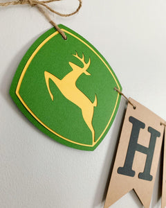 tractor birthday banner