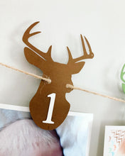 Load image into Gallery viewer, deer head birthday banner
