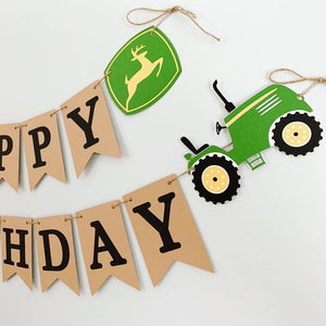 tractor birthday banner