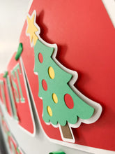 Load image into Gallery viewer, Christmas tree first birthday banner

