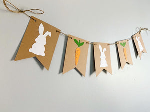 bunny and carrot Easter banner