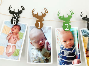 deer head birthday banner