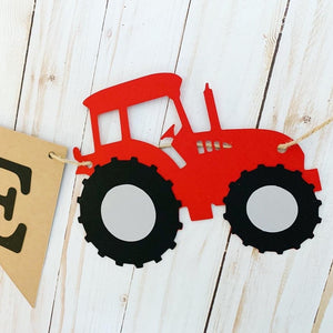 red tractor name banner