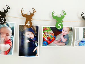 deer head birthday banner